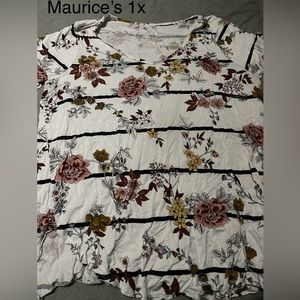 Maurice’s 1x 24/7 floral tee